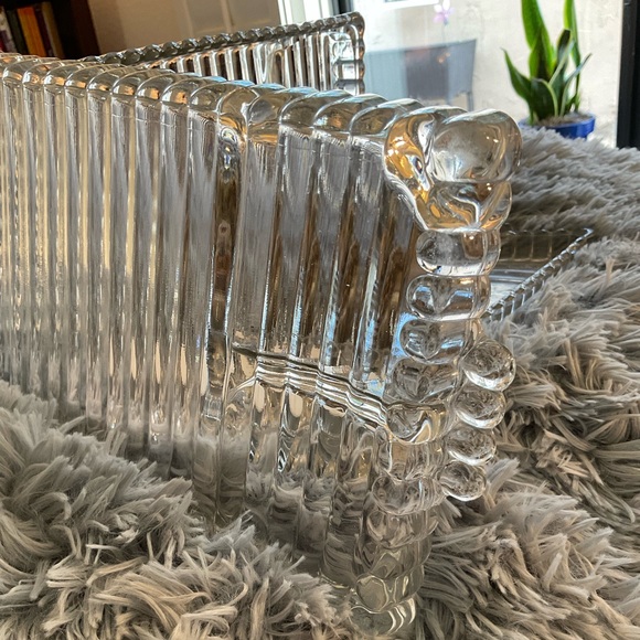 Vintage 1950s Set of Lead Crystal Serving Trays & Platters (2) - Picture 12 of 12